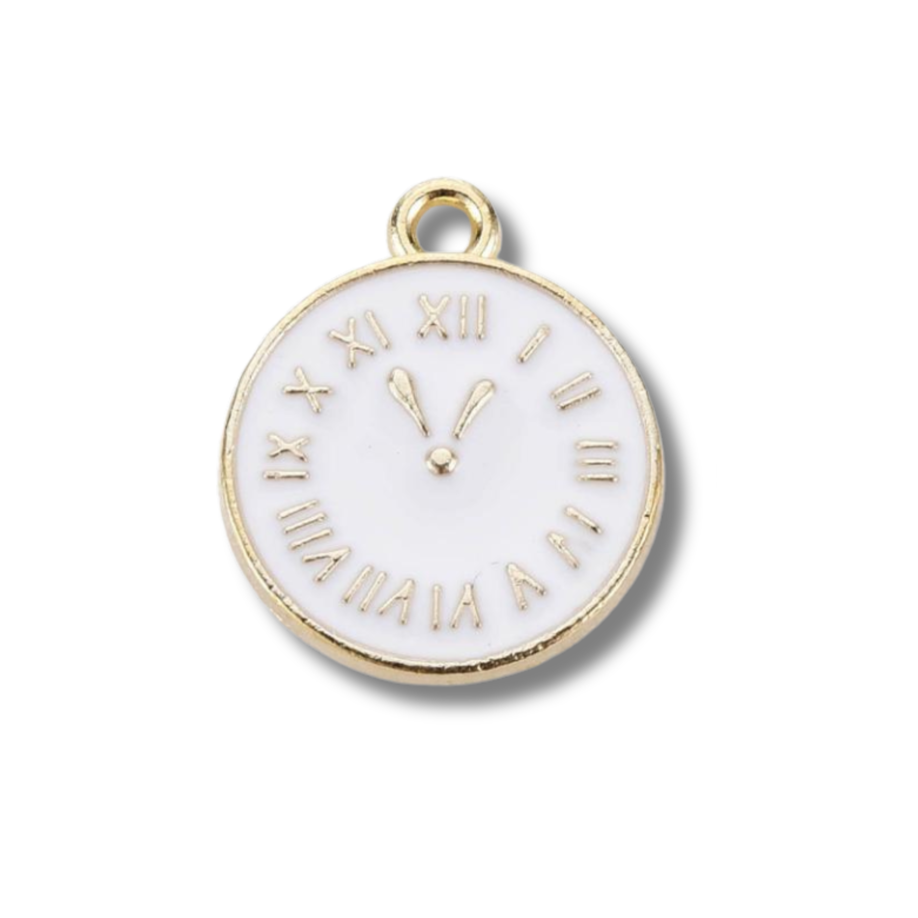 Clock White Charm