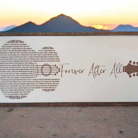 Luke Combs, Forever after all - Laser Engraved Framed Print