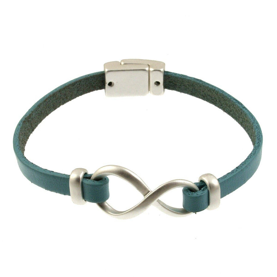 Silver/Turquoise Infinity Symbol Bracelet