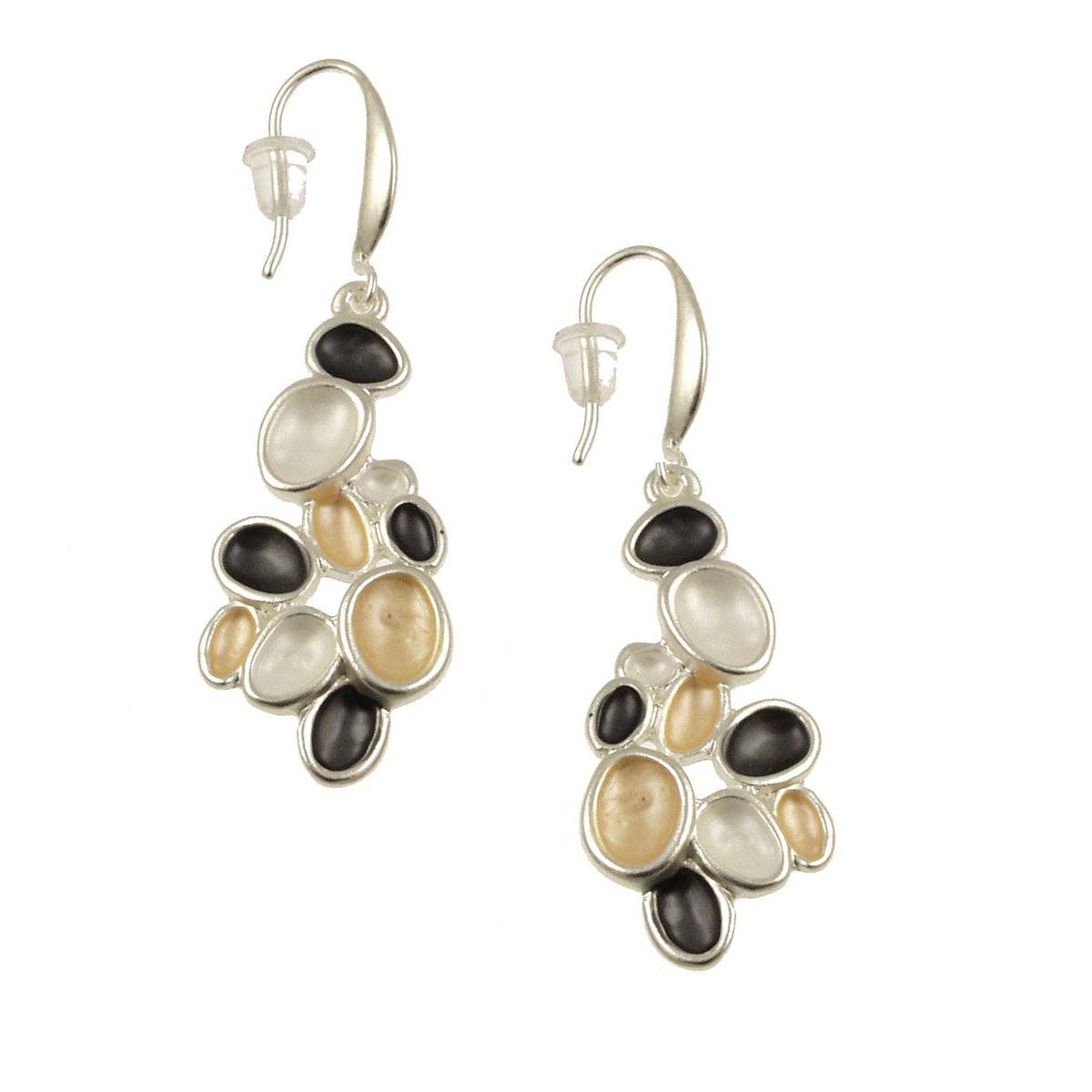Origin Jewelry - Satori Coral Earrings - Blue; Grey/Gold/White; Coffee; Multi: Silver Blue