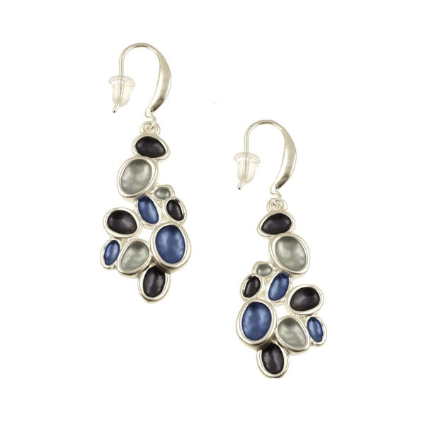 Origin Jewelry - Satori Coral Earrings - Blue; Grey/Gold/White; Coffee; Multi: Silver Blue