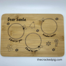 Small Engraved Santa Board | Christmas Eve Board