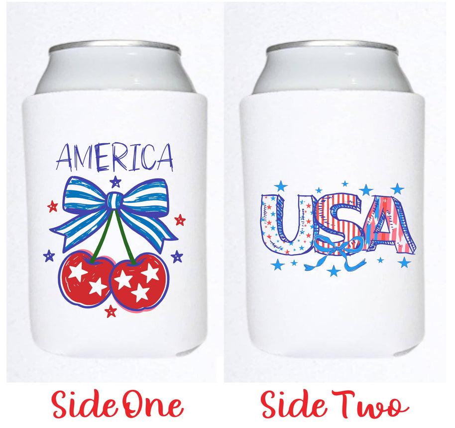USA 250th Anniversary Patriotic Can Cooler USA 250th