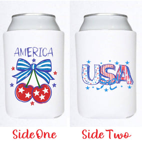 USA 250th Anniversary Patriotic Can Cooler USA 250th