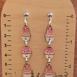 Cupcake Charm Earrings