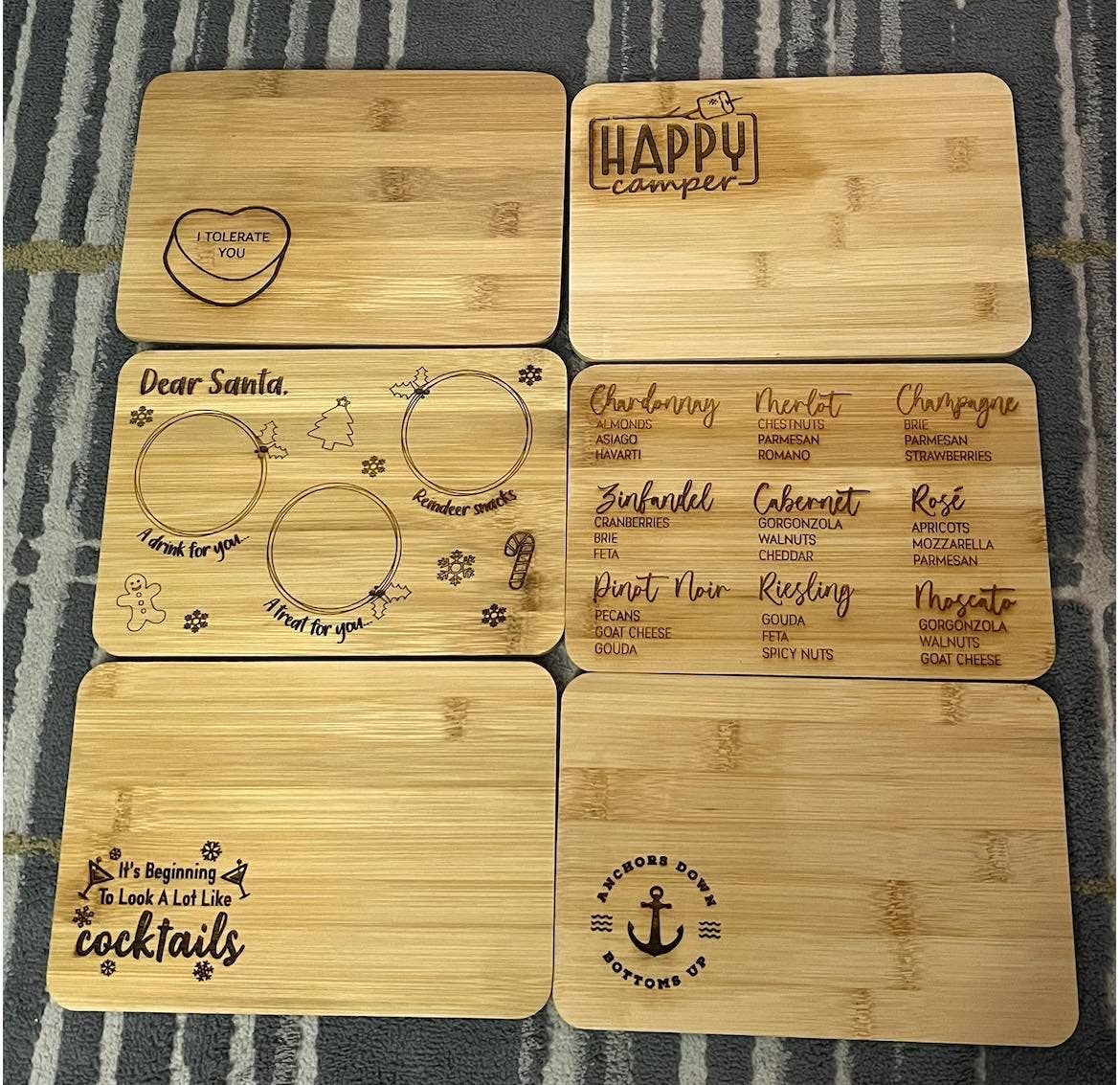 Wine Pairing Cutting Board - Charcuterie Wine Food Pairings